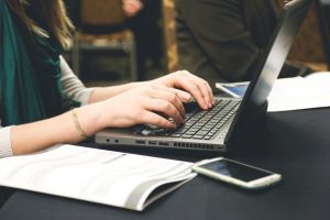 author typing