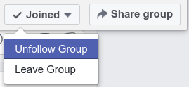 Unfollow a group