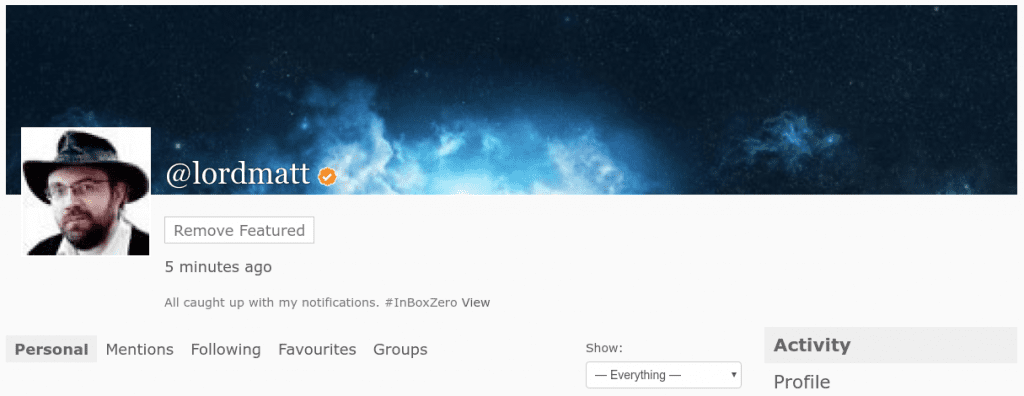 Matt's Author Buzz profile