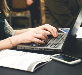 author typing