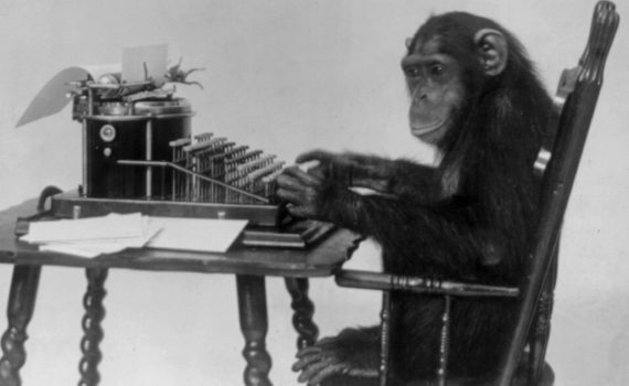 Monkey at a typewriter