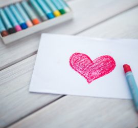 heart on a business card