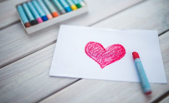 heart on a business card