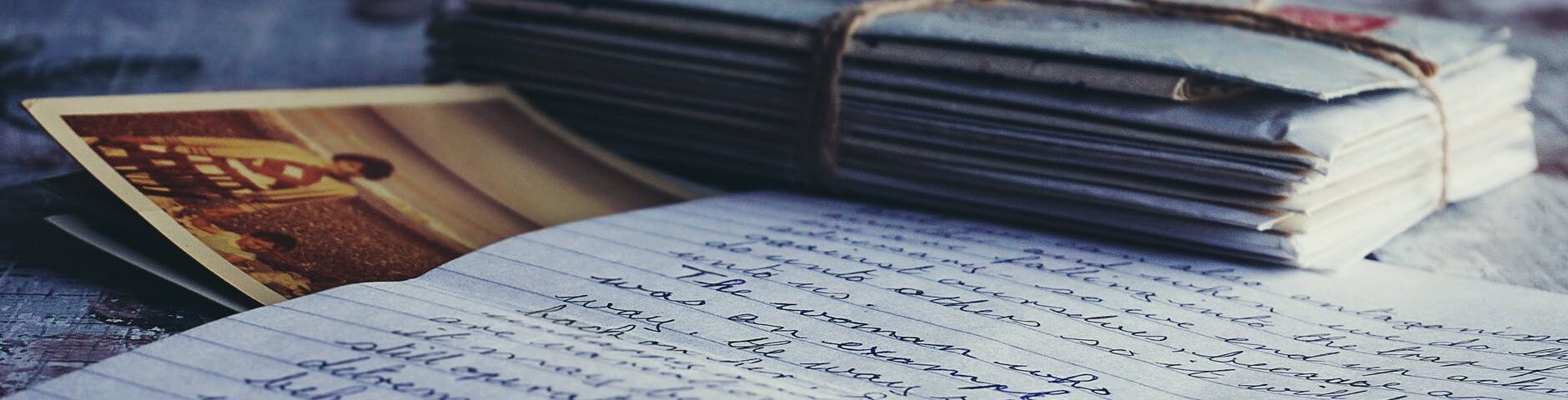 shallow focus of letter paper