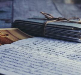 shallow focus of letter paper